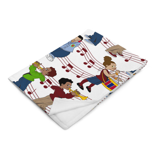 Kidflava Kids™ Musical Genius throw blanket white