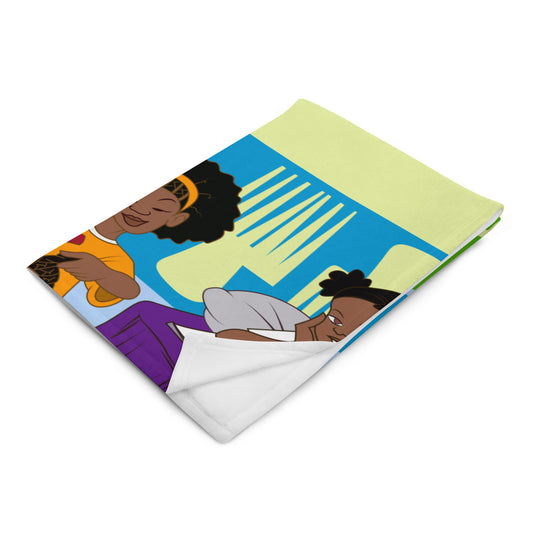 Kidflava Kids™ Slumber Party throw blanket green/blue
